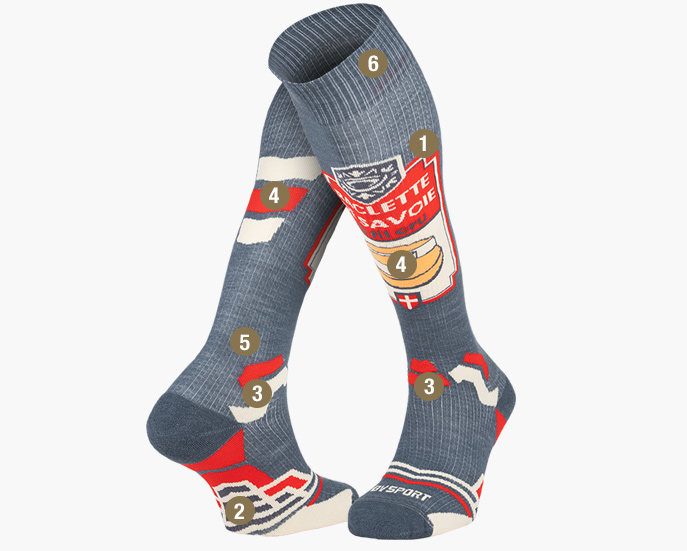 Calze a compressione sci Slide Collector Raclette